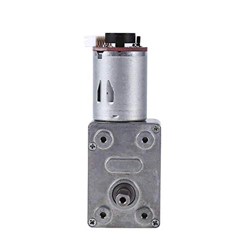 Motor de reducción de engranajes, DC 12 V de alto par engranaje helicoidal caja de engranajes helicoidales con codificador fuerte autobloqueo (10RPM)
