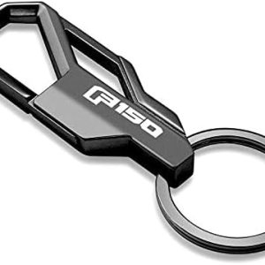 Compatible con Ford F-150 2015 a 2022 Gunmetal Negro Mosquetón Estilo Mosquetón Metal Llavero Compatible con Ford F-150 2015 a 2022 Gunmetal Negro Mosquetón Estilo Mosquetón Metal Llavero