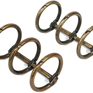 2 carpetas de hojas sueltas de metal con 3 anillas, anillos de libro con bisagras con 0.787 in de diámetro interior, peines de encuadernación para 2 carpetas de hojas sueltas de metal con 3 anillas, anillos de libro con bisagras con 0.787 in de diámetro interior, peines de encuadernación para
