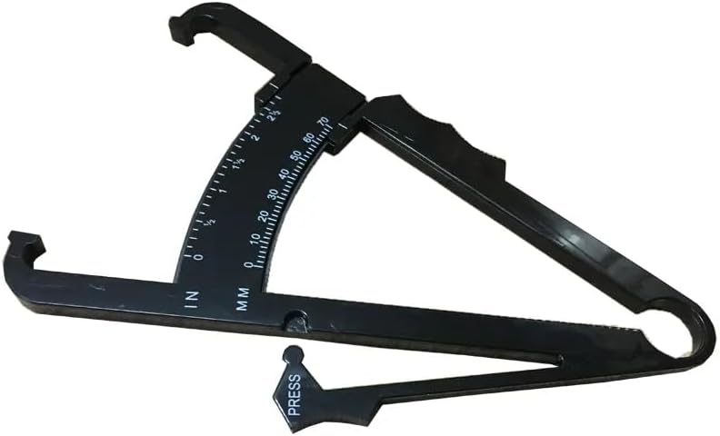 Calibre de grasa corporal de 2.756 in (2.75 pulgadas) para mediciones precisas de pliegues en la piel, herramienta de medición de grasa corporal de