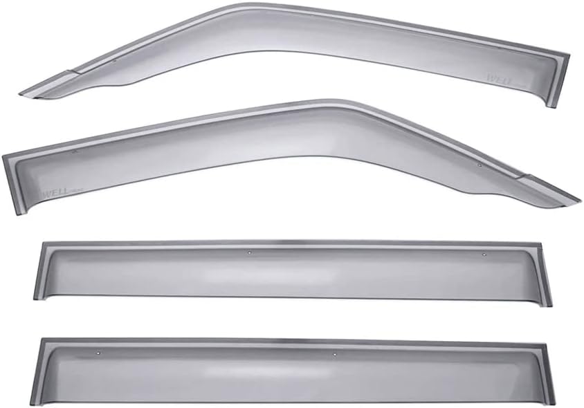 WellVisors Repuesto para Mitsubishi Montero 2001-2006 con clip, color humo, tintado de humo, viseras laterales para ventana, deflectores 3-847MI012