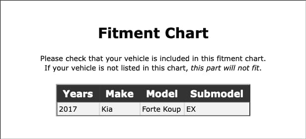 Front Disc Brake Hardware Kit Compatible With Kia Forte Koup EX 2017 PC-107037