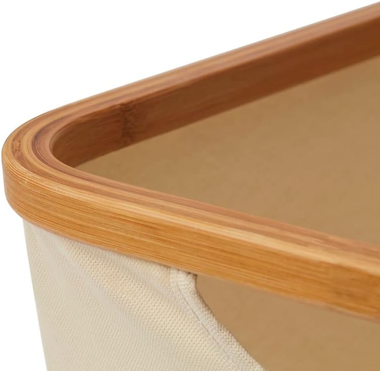 Paquete individual pequeño clasificador de almacenamiento de lavandería Cesta de lavandería pequeña de abeto plegable con asas, StorageWorks  Cesta