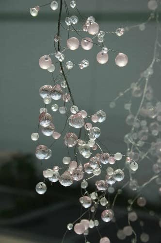 Galt International Guirnalda de diamantes de cristal acrílico de 192 pulgadas, cuerda de alambre esmerilado y corte de diamante, guirnalda