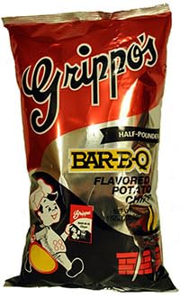 Grippo’s BBQ Patatas fritas  Bolsa de 8 onzas (paquete de 3)  Chips picantes  By GreenZep