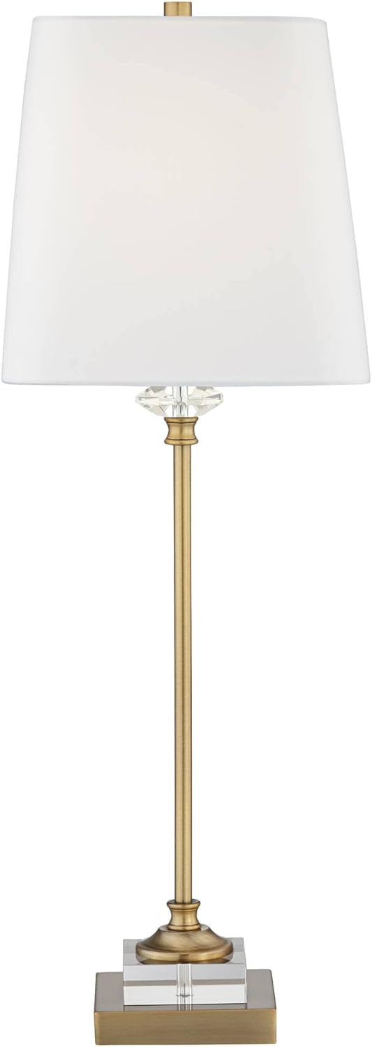 Regency Hill Julia – Juego de 2 lámparas de mesa auxiliares de 29 12 pulgadas de alto, estilo bufé, estilo tradicional glamuroso, cristal dorado,