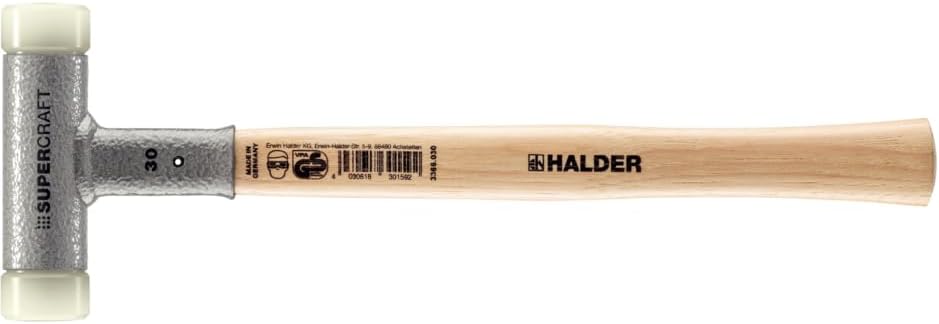 Halder – AR3366.030 3366.030 Supercraft Martillo de golpe muerto de 15 onzas, mango de nogal