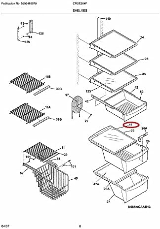 Nuevo – Crisper cajón de vidrio compatible con refrigerador FRIGIDAIRE 241711236