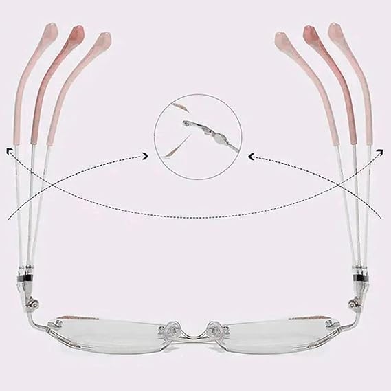 Glassesify – Lentes de lectura para mujer, sin marco, antiluz azul, sin montura