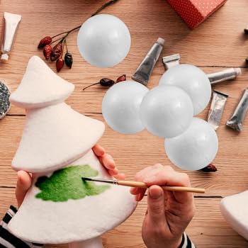 50 bolas de espuma para manualidades, bolas redondas de poliestireno de espuma blanca, bolas de espuma, bolas de decoración artística, bloques de