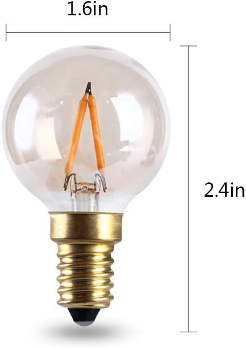 MaoTopCom Bombillas LED E14 Vintage Edison de 1 W, no regulables, base europea de 2200 K, blanco cálido de 10 W, repuesto de filamento equivalente a