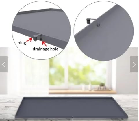 Alfombrilla premium de 34 x 22 pulgadas para debajo del fregadero con protector contra salpicaduras de grifo alfombrilla de silicona impermeable