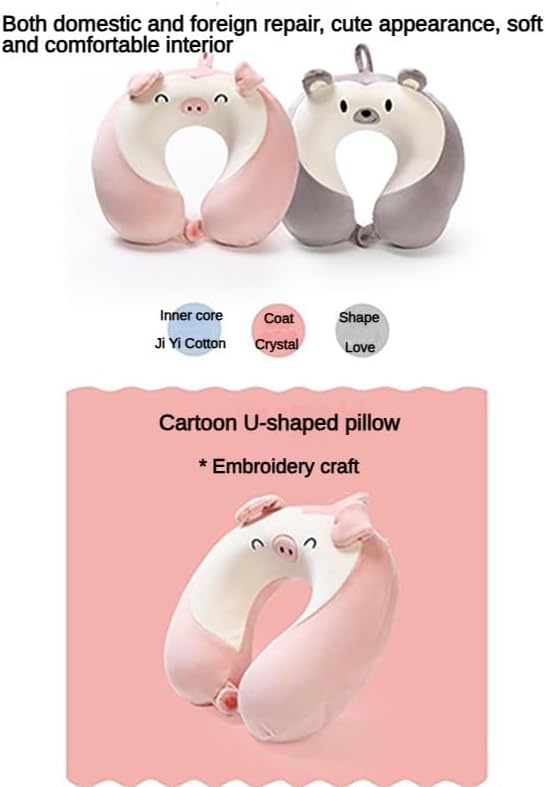 Neck Pillow Cover,Travel Neck Pillow Cover,Down Cotton Filling Travel Neck Pillow Case Cover, Airplane Pillow Cover, U Shaped Neck Pillow