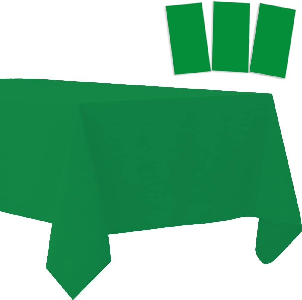Paquete de 3 manteles de plástico desechables, manteles de plástico para barbacoa, picnic, cumpleaños, bodas, fiestas, impermeables y a prueba de