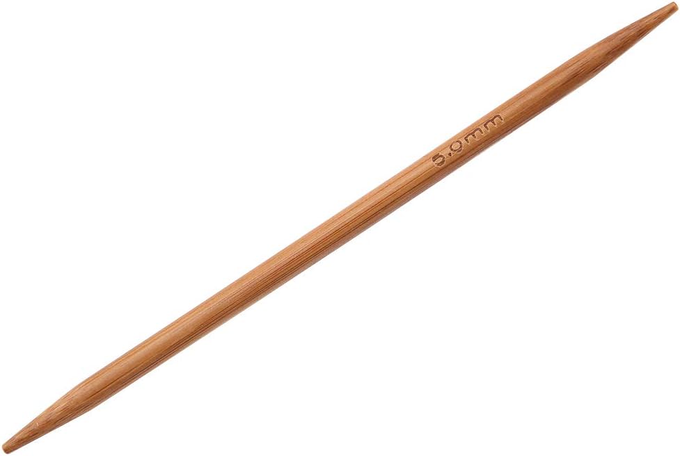 Kit de 55 agujas de tejer, 11 tamaños de agujas de tejer de doble punta de 0.079 a 0.197 pulgadas, agujas de tejer de bambú, agujas de tejer para