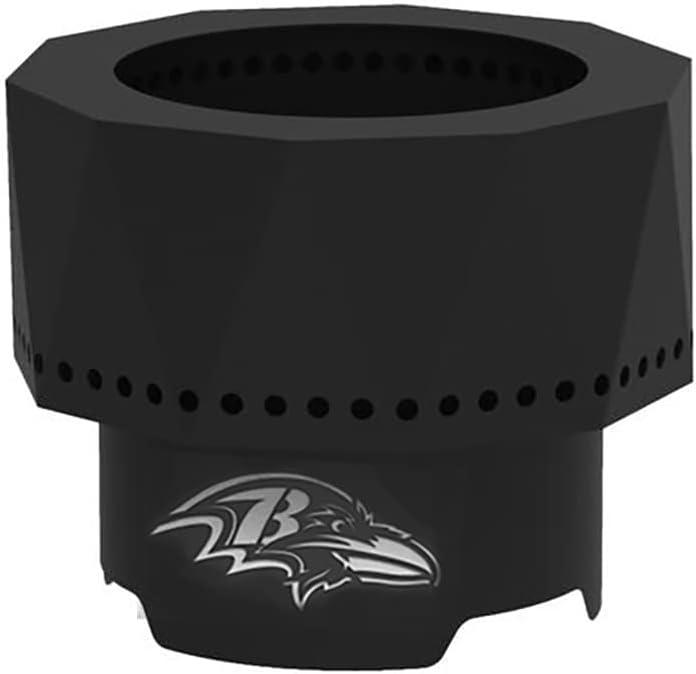 Blue Sky Outdoor Living NFL Jacksonville Jaguars Ridge – Hoyo portátil de acero sin humo con bolsa de transporte y kit de pantalla de chispa, leña y