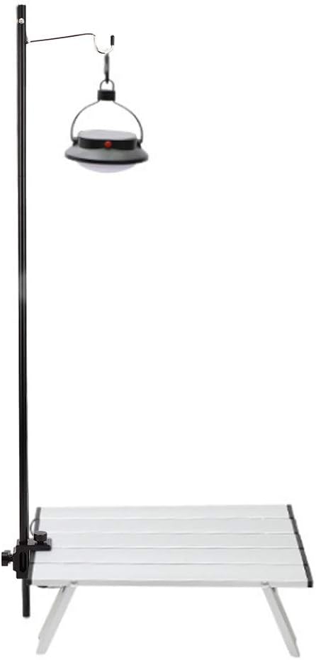 Fydun Black Portable Aluminum Alloy Folding Light Bracket Stand Outdoor Cam Table Lamp Pole Black Portable Aluminum Alloy for Family
