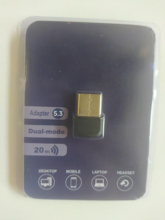 Adaptador Bluetooth para PC 5.3, Maxuni USB Bluetooth Dongle USB 5.3 EDR adaptador para portátil, teclado, ratón, auriculares, altavoces, Bluetooth