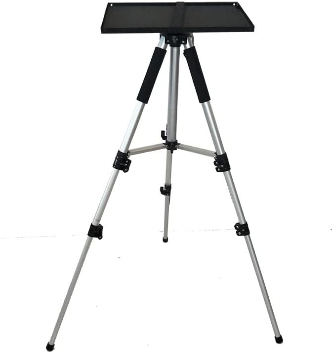 XARONF Soporte de trípode para proyector, soporte plegable para laptop, soporte para equipo de DJ, soporte de trípode plegable, altura ajustable de