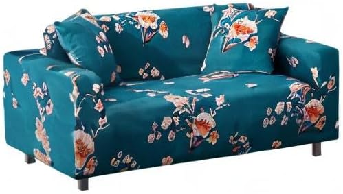 Hoobuy Funda de sofá estampada, Funda elástica para sillón, Funda de sofá para sillón de 3 plazas con dos fundas de almohada gratis 11# (3