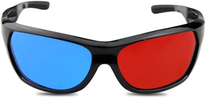 BUJIATANG Gafas 3D Universales Azul y Rojo 3D Gafas para Uso en el Hogar Tv Cine Juego 3D
