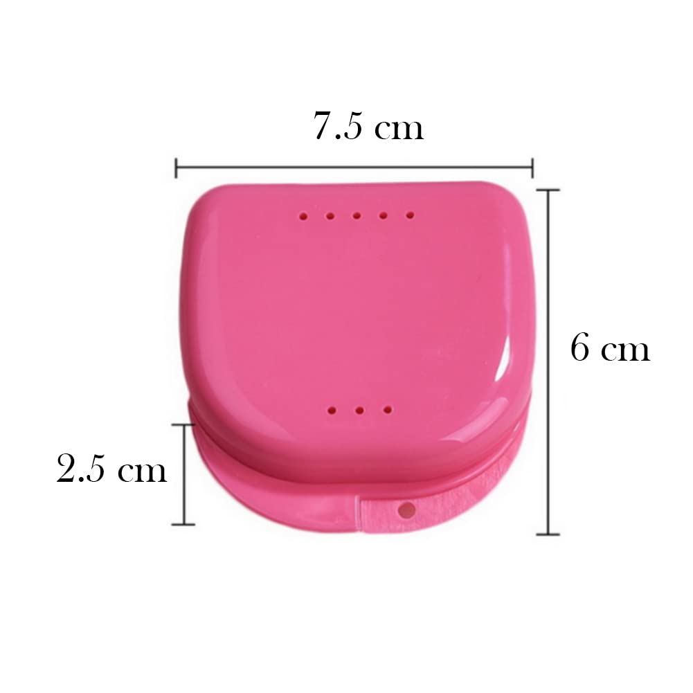 AKOAK 2 fundas de almacenamiento de protección oral, funda de almacenamiento de dentaduras postizas, con orificio de ventilación, adecuada para