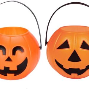 VALICLUD Cubo de Halloween para Halloween, soporte portátil de plástico multiusos para regalos de fiesta, suministros de decoración del hogar, cubo VALICLUD Cubo de Halloween para Halloween, soporte portátil de plástico multiusos para regalos de fiesta, suministros de decoración del hogar, cubo
