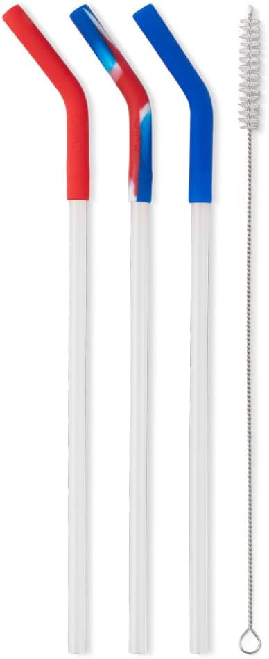 Swig Life Juego de popotes altos reutilizables y cepillo de limpieza, cada popote es de 14 pulgadas de largo (se adapta a vasos Swig Life de 40