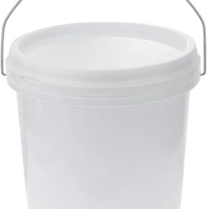 LIFKOME Cubos de plástico blanco, cubo de pintura de 1.5 galones con mango y tapas, cubos de almacenamiento de alimentos, cubo de agua, cubo de LIFKOME Cubos de plástico blanco, cubo de pintura de 1.5 galones con mango y tapas, cubos de almacenamiento de alimentos, cubo de agua, cubo de