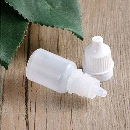 25 botellas de plástico transparente recargables de 0.1 fl oz, contenedor portátil suave y exprimible para líquidos con tapón y tapón de rosca, 25