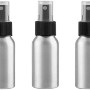 3 botellas de aluminio de niebla fina con pulverizador de bomba negra, recipientes de atomizador de muestra vacía para aceites esenciales, perfume, 3 botellas de aluminio de niebla fina con pulverizador de bomba negra, recipientes de atomizador de muestra vacía para aceites esenciales, perfume,
