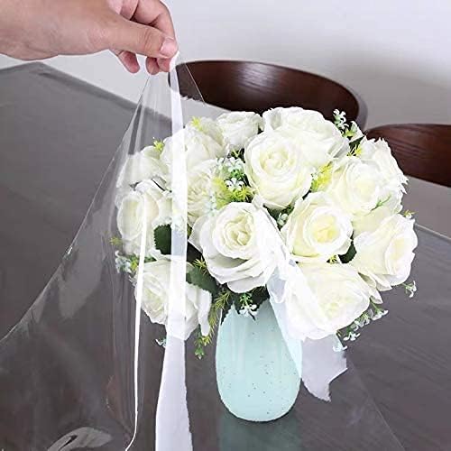 sancua Mantel rectangular de PVC 100% impermeable, 70 x 70 pulgadas, mantel de vinilo a prueba de aceite a prueba de derrames, mantel de mesa para