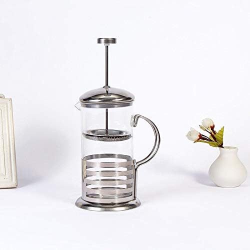 TAMOSH Manual Cafetera Espresso Maker Pot Café Francés Té Percolador Filtro Acero Inoxidable Vidrio Tetera Cafetería Prensa Émbolo 350Ml
