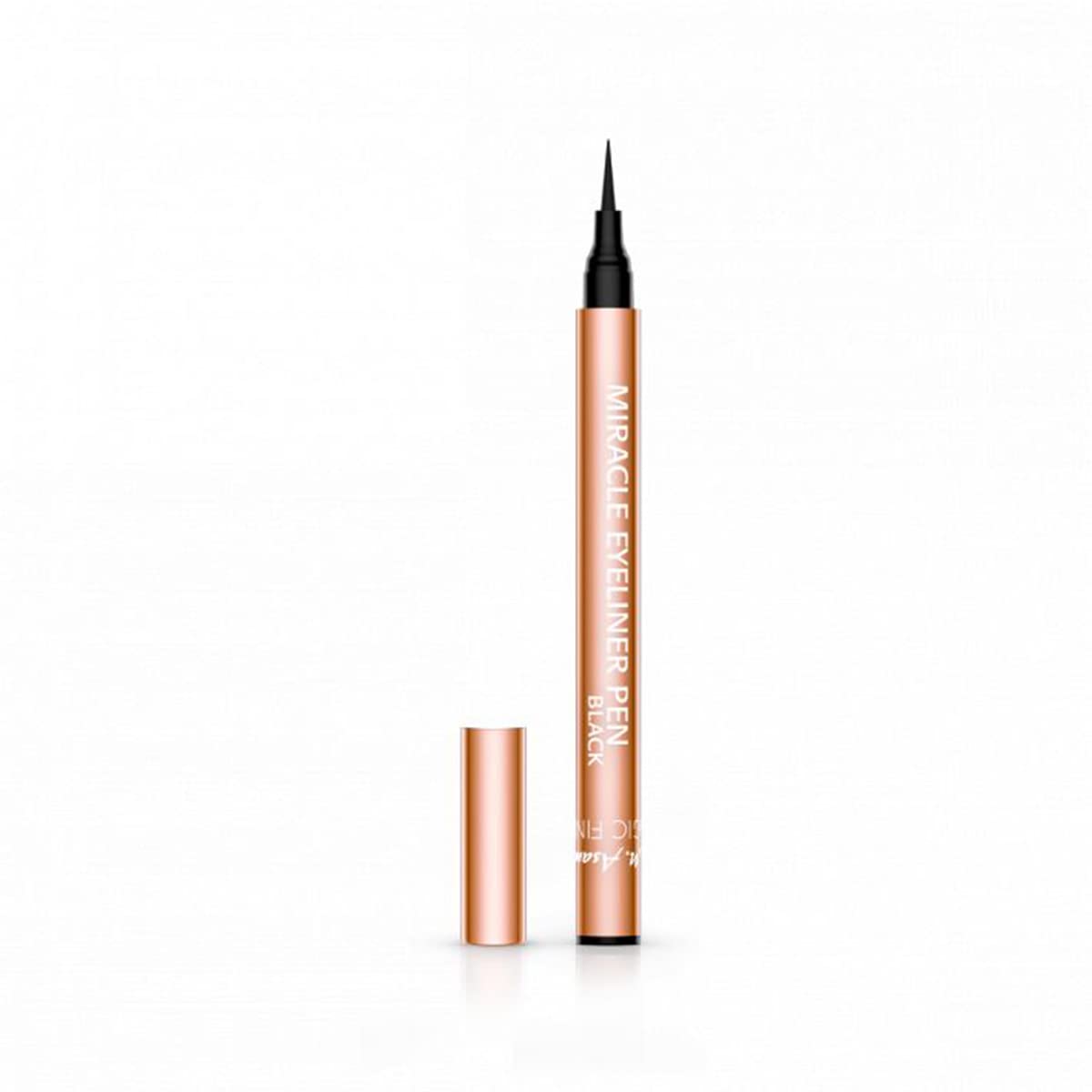 M. Asam MAGIC FINISH Miracle Eyeliner Pen Black – Lápiz delineador de ojos líquido impermeable con punta de fibra, a prueba de manchas, intensidad