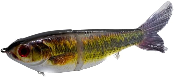 Señuelo de pesca de 7 pulgadas con diseño de pedigrí deslizante, cebo de natación, bailarina almizclada, lubina, grande, multiarticulado, trucha,