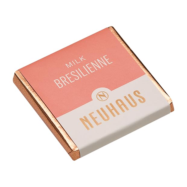 Neuhaus Caja de leche belga Carré de chocolate  40 chocolates con leche Neuhaus Carrés  4 variedades de leche crujiente  Envueltos individualmente