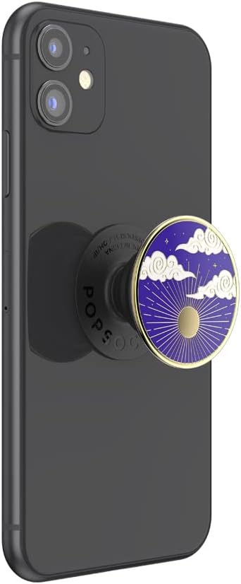 PopSockets Agarre y soporte para teléfono con parte superior intercambiable – Esmalte Sunburst