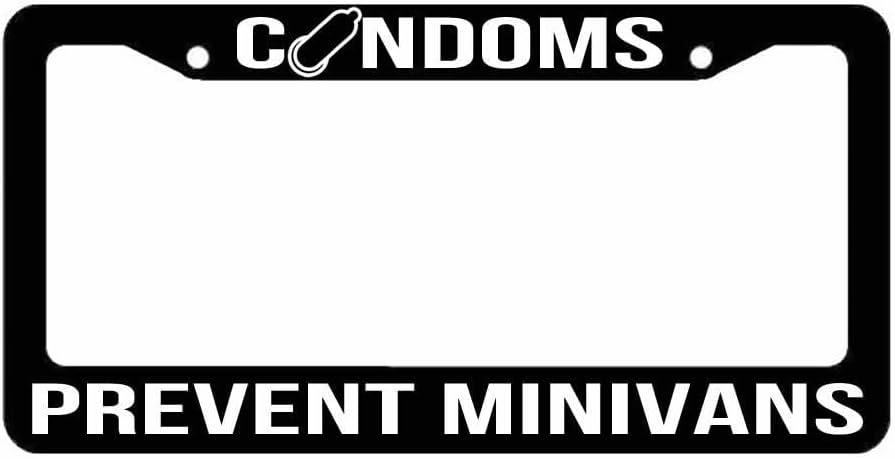Soporte de matrícula para condones previenen minivans marco de matrícula – divertido para JDM estilo marco negro VGTRK985-349