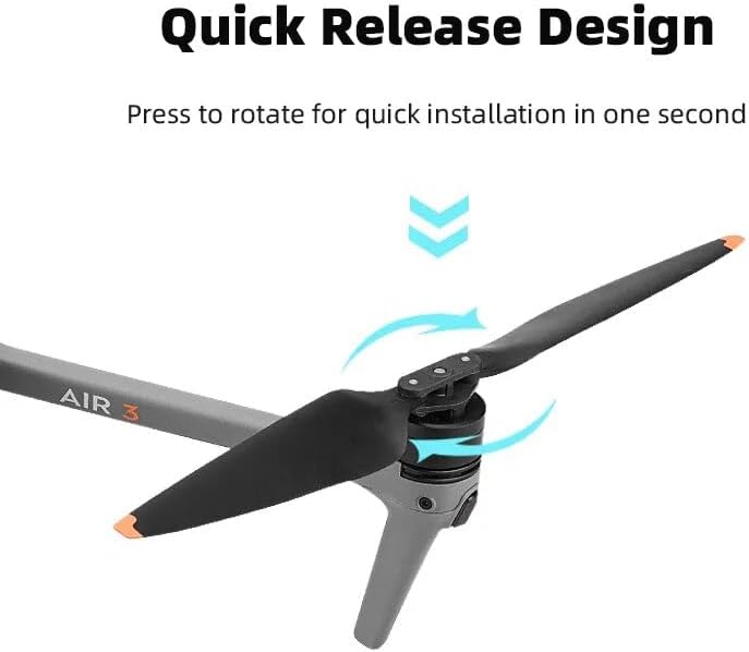 XNasu Hélices 8747F de alta eficiencia aerodinámica para D-JI AIR 3 Drone PRO Blade Props Quadcopter Cámara Drones Accesorios (Color  Soporte de