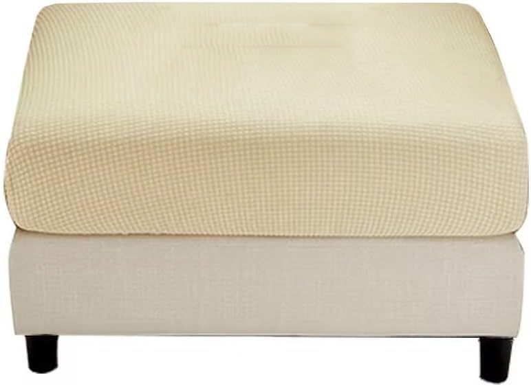 Funda otomana rectangular súper elástica de ajuste suave para taburete de pies, 16 x 25 pulgadas, 31 x 38 pulgadas, muebles para sala de estar, con