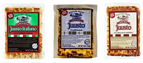Juusto Variedad de Panes Horneados Queso-Juusto, Juusto Bacon & Juusto Italiano – Paquete de 3