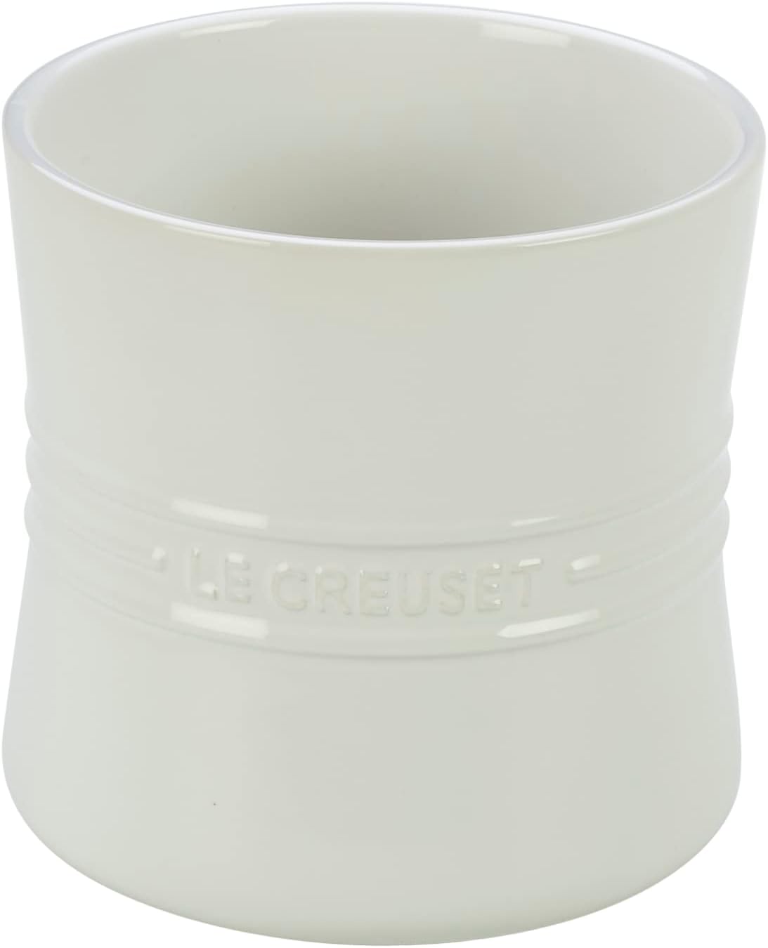 Le Creuset Stoneware – Vasija para utensilios, 2 12 cuartos de galón, Blanco