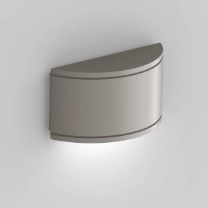 WAC Lighting WS-W2609-GH – Lámpara de pared de medio cilindro para exteriores, tubo LED, talla única, blancografito WAC Lighting WS-W2609-GH – Lámpara de pared de medio cilindro para exteriores, tubo LED, talla única, blancografito