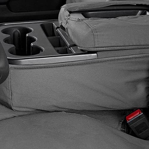 Covercraft Fundas de asiento personalizadas de Polycotton SeatSaver  SS3480PCGY  Asiento de banco de primera fila 402040  para Ford F-150 2019-2020,