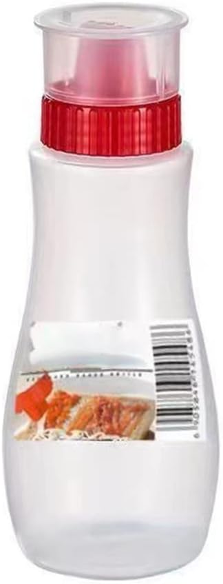 Botella porosa exprimible a prueba de fugas, botella de condimentos de 13 onzas  12.8 fl oz, dispensador de condimentos de 5 agujeros, para aceite