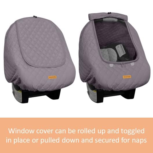 liuliuby Protector contra el clima para asiento de automóvil para bebé, funda de invierno acolchada cálida con ventana transparente para asiento de