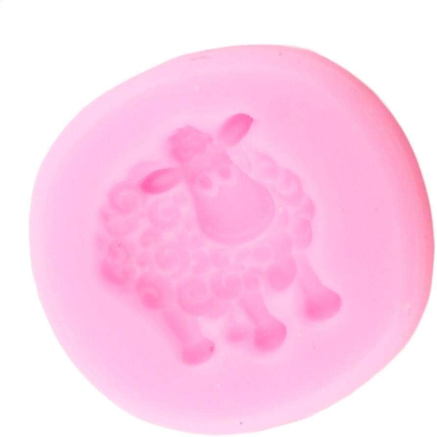 Molde de silicona de ovejas 3D para bricolaje, molde de jabón, para decoración de pasteles, pasta de goma, chocolate, gelatina, cubitos de hielo,