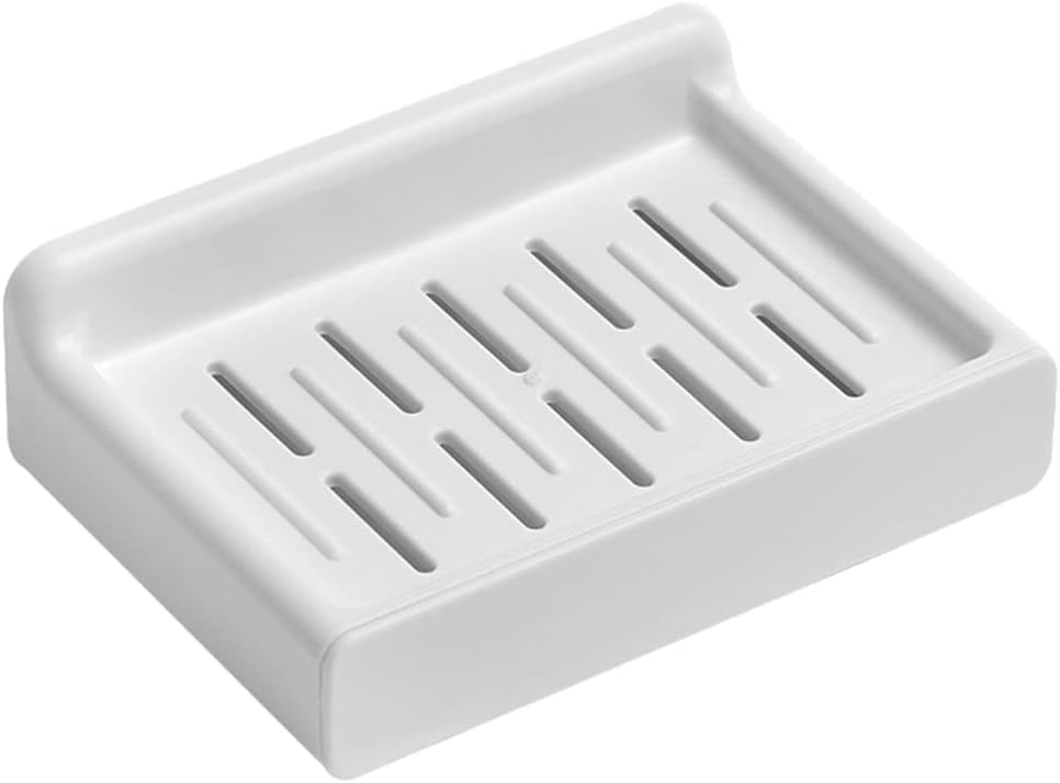Zerodeko Cajones de almacenamiento, jabonera, soporte para jabón, bandeja de jabón, platos autoadhesivos, protector de jabón de plástico para
