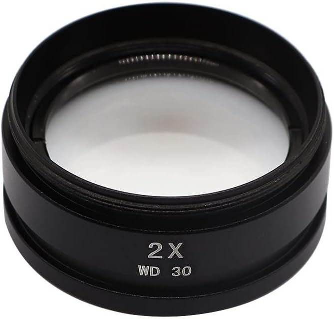 WD165 0.5X 0.7X 1.0X 2.0X Objetos Auxiliares Lente Microscopio Lente de cámara para Trinocular Estéreo Zoom Microscopio Barlow Lente de vidrio