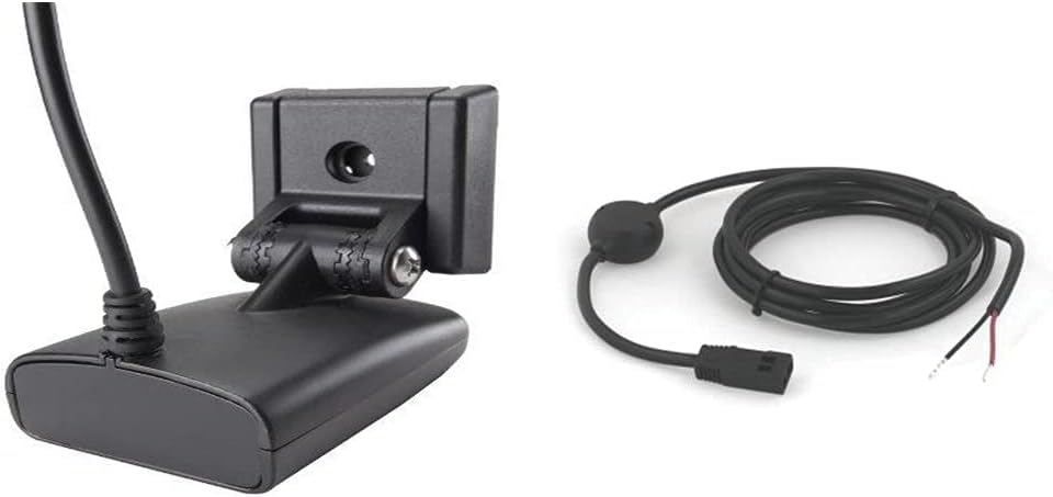 Humminbird 710200-1 XNT 9 SI 180 T Transductor de montaje en travesaño de imágenes lateralesabajo de imágenes y cable de alimentación PC-11 para